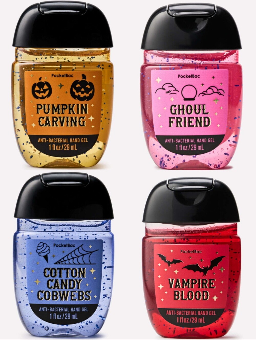 Bath & Body Works Halloween 2026 PocketBac Hand Gel Collection Set of 4 NEW RARE